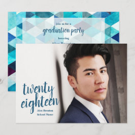 Invitaciones de foto de graduados de un resumen az