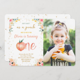 Invitaciones de foto de melocotón