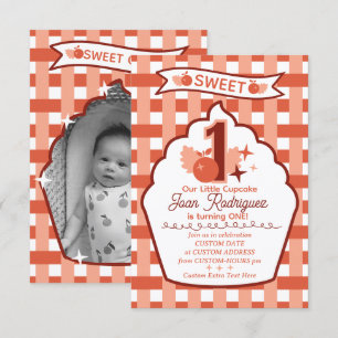 Invitaciones de Foto de Sweet One Tarjeta Plana de