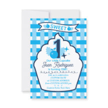 Invitaciones de Foto Dulce Uno Tarjeta Plana de Ag