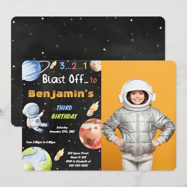 Invitaciones de Foto Espacio Editable (Anverso / Reverso)