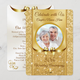Invitaciones de FOTO personalizadas para el 50 Ani