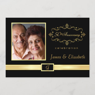 Invitaciones de foto personalizadas para el 50 ani