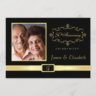 Invitaciones de foto personalizadas para el 50 ani