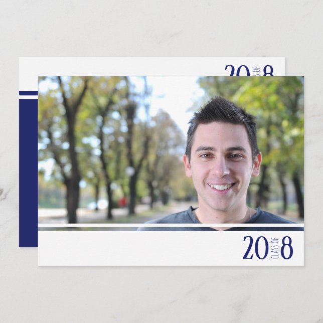 Invitaciones de fotos a una clase moderna de nay y (Anverso / Reverso)