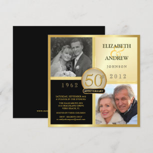 Invitaciones de fotos de aniversario de bodas ento
