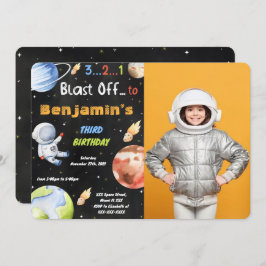 Invitaciones de fotos de espacio editable