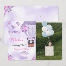 Invitaciones de fotos de globo aerostático