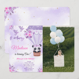 Invitaciones de fotos de globo aerostático