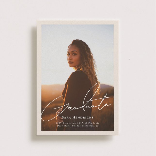 Invitaciones de fotos de graduación de guiones ele (Subido por el creador)