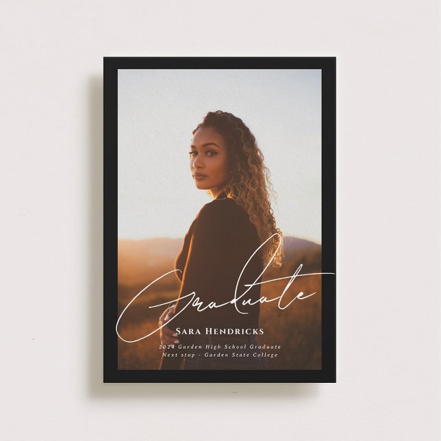 Invitaciones de fotos de graduación de guiones ele (Subido por el creador)