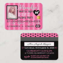 Invitaciones de fotos de tarjetas de crédito VIP P
