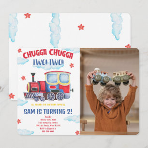 Invitaciones de fotos de tren