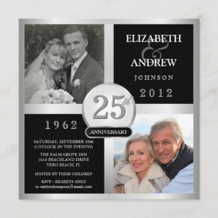 Invitaciones de fotos para aniversario de bodas -
