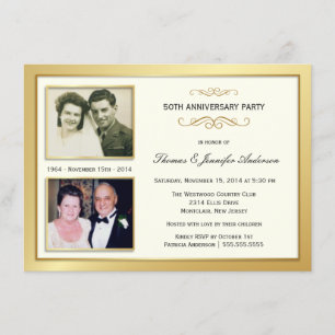Invitaciones de fotos pasadas y presentes del 50º