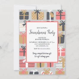 Invitaciones de Friendsmas Regalo de Navidad Patró