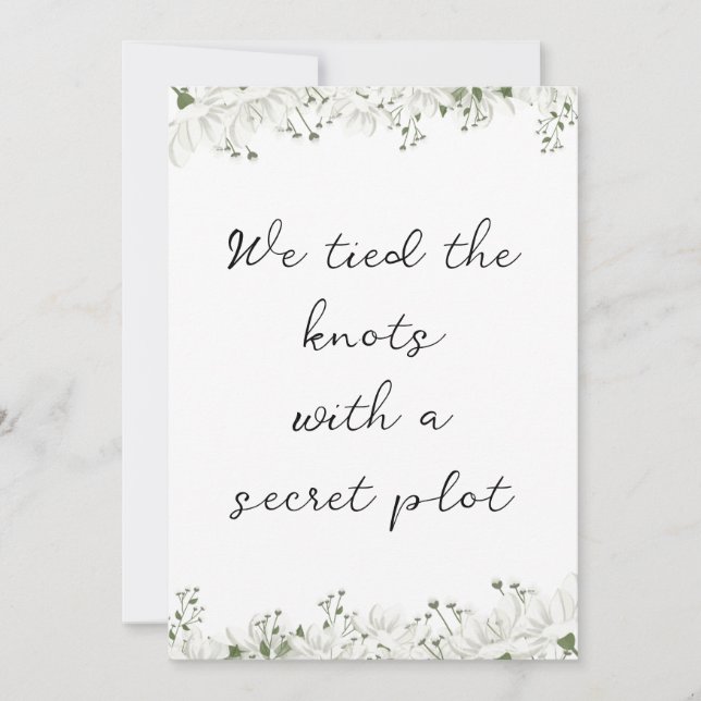 invitaciones de fugas de recién casados modernos (Anverso)