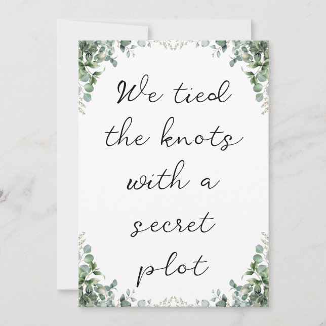 invitaciones de fugas de recién casados modernos (Anverso)