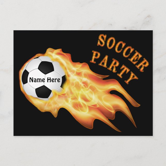 Invitaciones de fútbol personalizadas, TU TEXTO, C (Anverso)