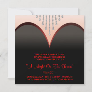 Invitaciones de gala de etiqueta para el baile de 