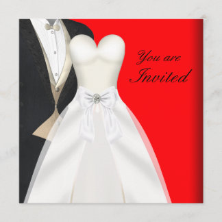 Invitaciones de gala de vestido de etiqueta negro