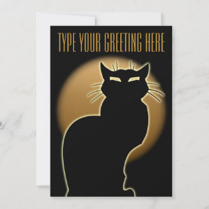 Invitaciones de Gato Negro Tarjetas personalizadas