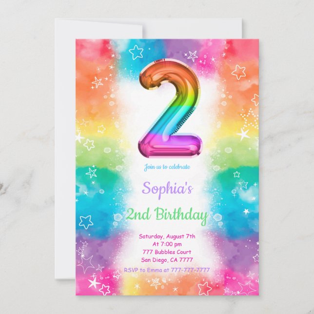 Invitaciones de globos (Anverso)