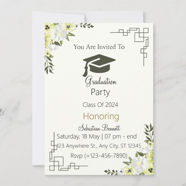 invitaciones de graduación (Anverso)