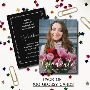 Invitaciones de Graduación Brillantes Tamaño MINI