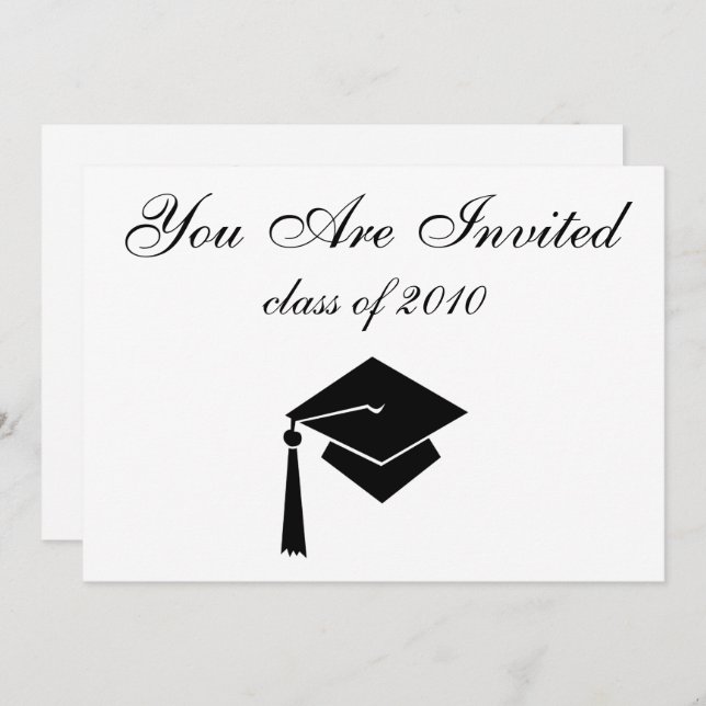 Invitaciones de graduación con fecha Personalizado (Anverso / Reverso)
