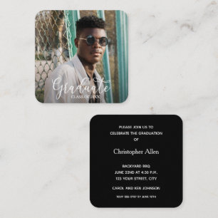 Invitaciones de Graduación con Foto Cuadrada MINI