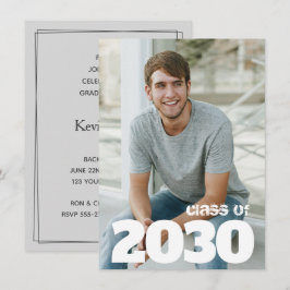 Invitaciones de graduación con foto modernas para
