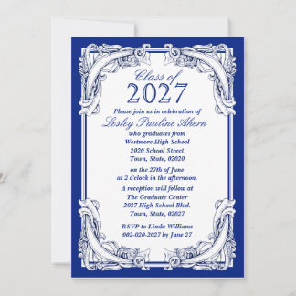 Invitaciones de Graduación de la Clase de 2027 Azu