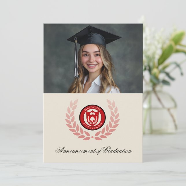 Invitaciones de graduación de la escuela con logot