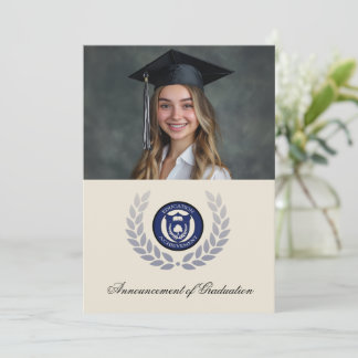 Invitaciones de graduación de la escuela con logot