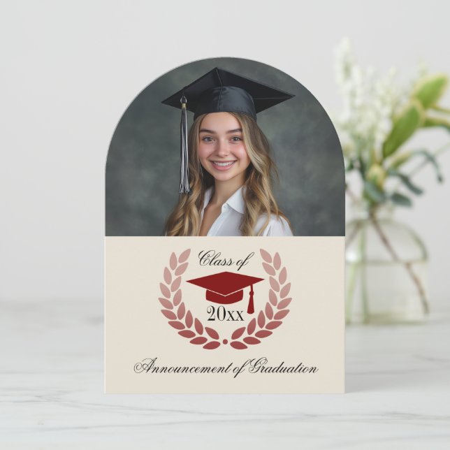 Invitaciones de graduación de la Escuela de Arco F (Anverso de pie)