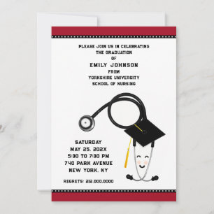 Invitaciones de graduación de la escuela de enferm