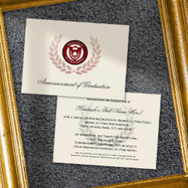 Invitaciones de graduación de la escuela de logoti
