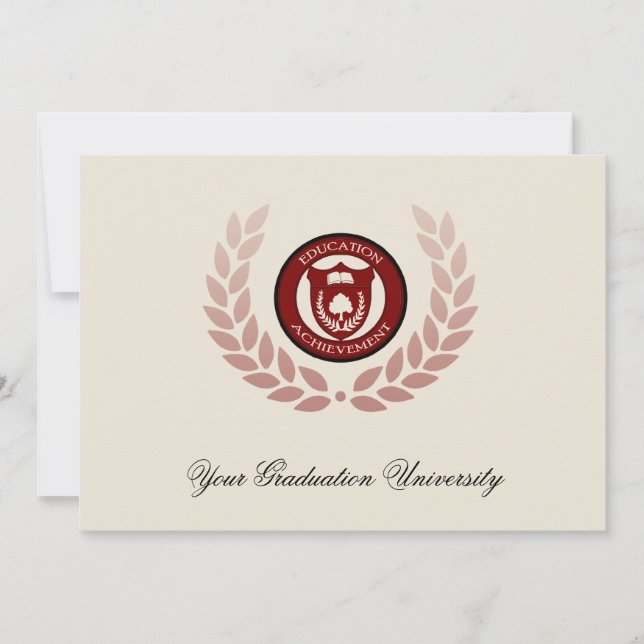 Invitaciones de graduación de la Escuela Escudo de (Anverso)
