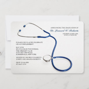 Invitaciones de graduación de la facultad de medic