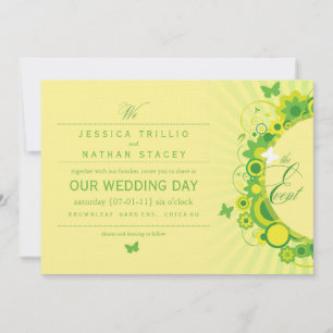 Invitaciones de Green Medley 5x7