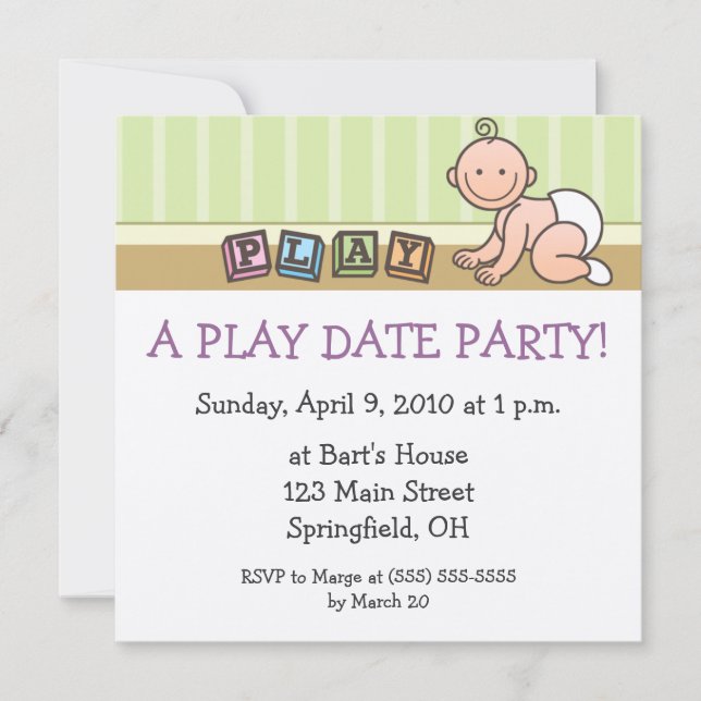 Invitaciones de grupo de fecha de reproducción (Anverso)