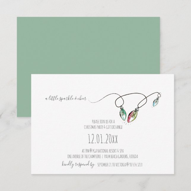 Invitaciones de grupos Navidades únicos (Anverso / Reverso)