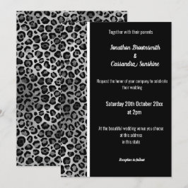 INVITACIONES DE GUARNECIDO DE IMPRESIÓN ANIMAL NEG