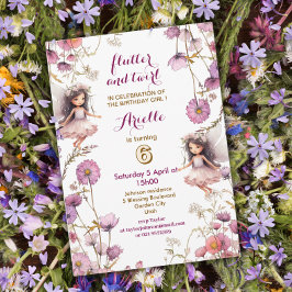 Invitaciones de hadas de lavanda silvestre Pixie