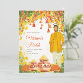 Invitaciones de Haldi de boda y tarjetas de boda i