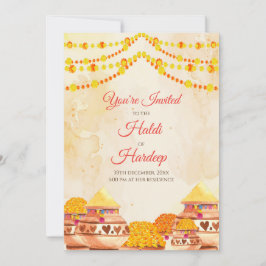 invitaciones de Haldi & invitaciones de Holud