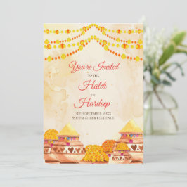 invitaciones de Haldi & invitaciones de Holud
