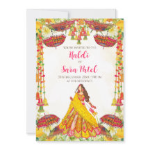 invitaciones de Haldi y Holud invitation invitacio