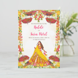 invitaciones de Haldi y Holud invitation invitacio